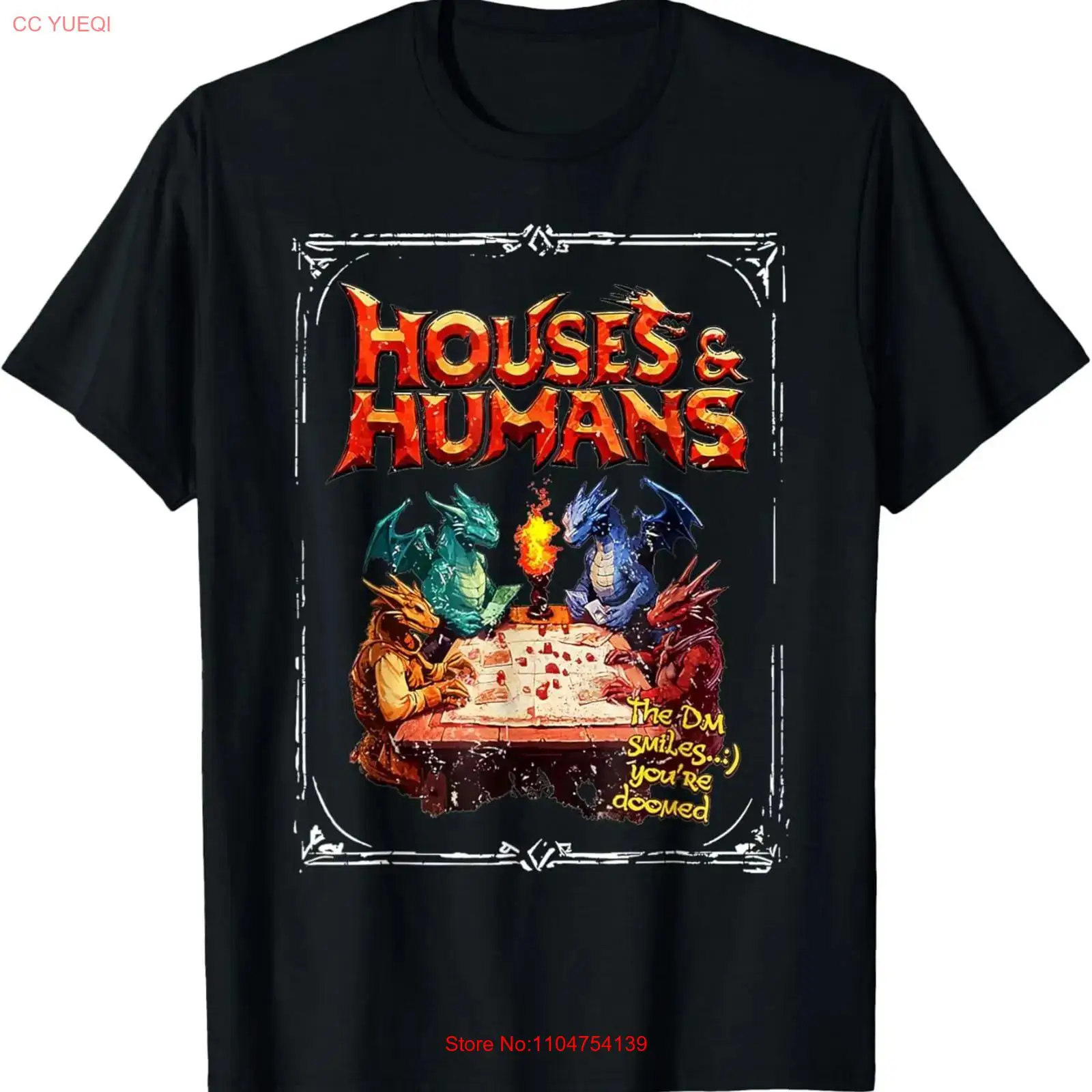 Vintage Fashion Houses - T-shirt da uomo vintage con parodia