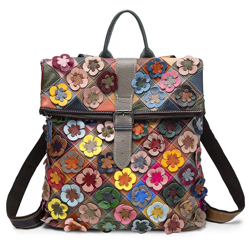 Vintage Fashion For Women - Zaino Vintage in Vera Pelle per