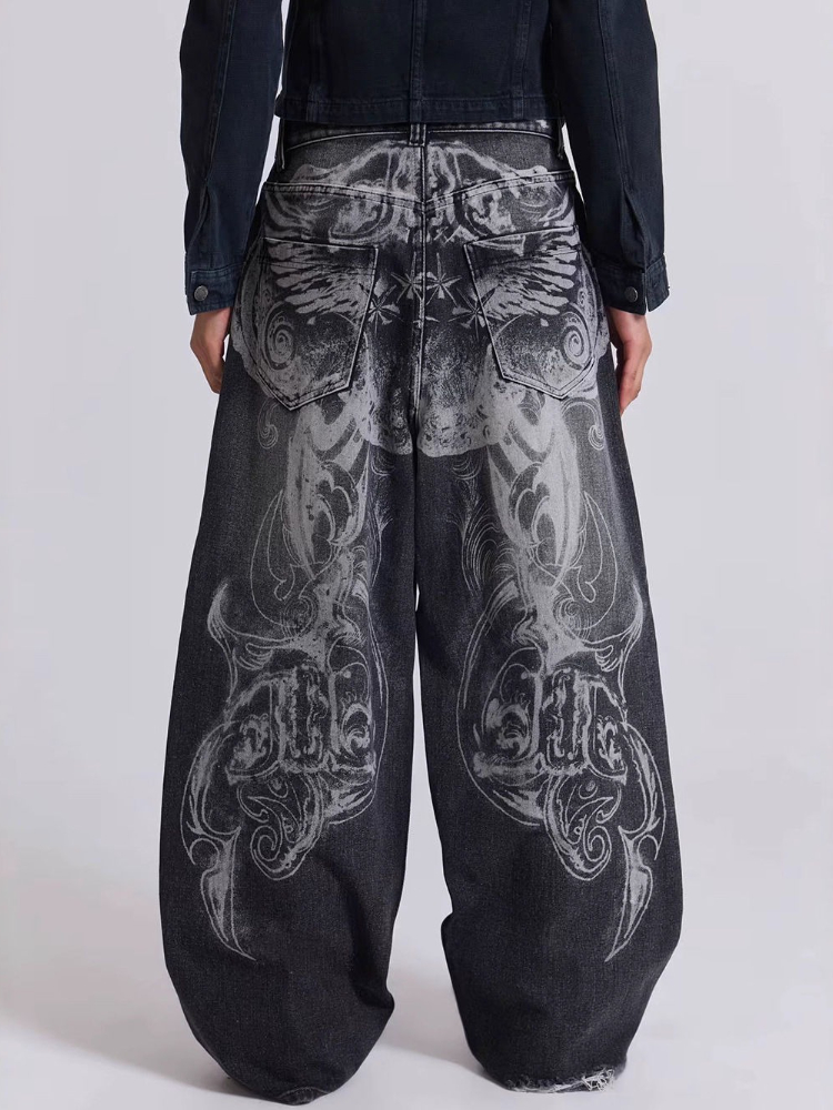 Retro Track Pant - HOUZHOU Y2k Gotico Vintage Grafica Donna