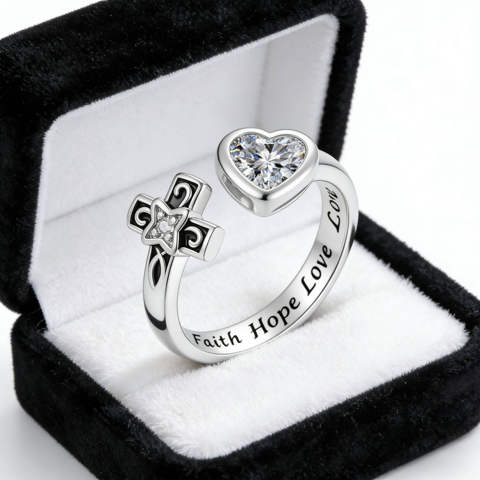 Vintage Fashion Meaning - Anelli a Croce Regolabili, Regalo Significativo,