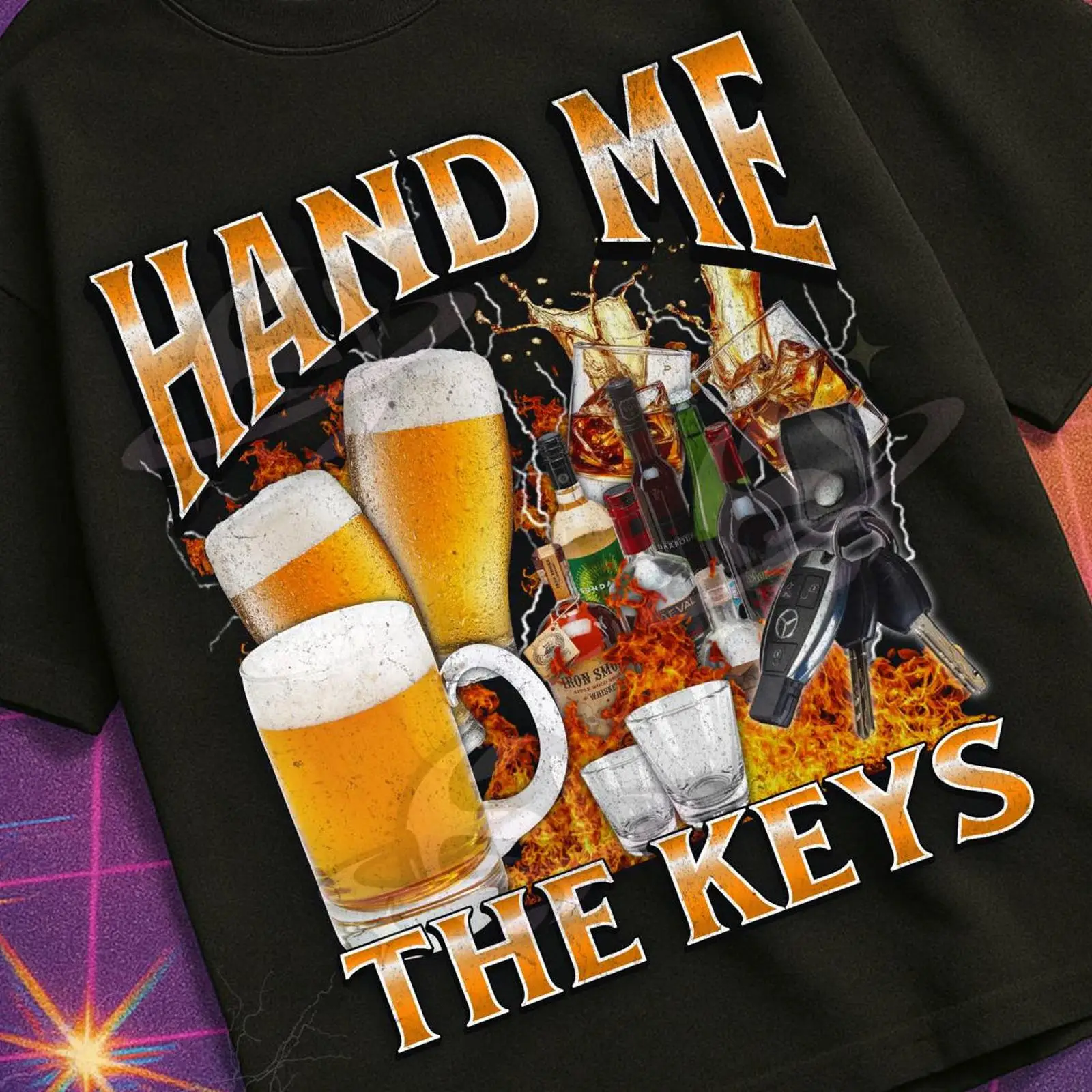 Vintage Fashion Gen Z - T-shirt divertente con meme 'Hand Me