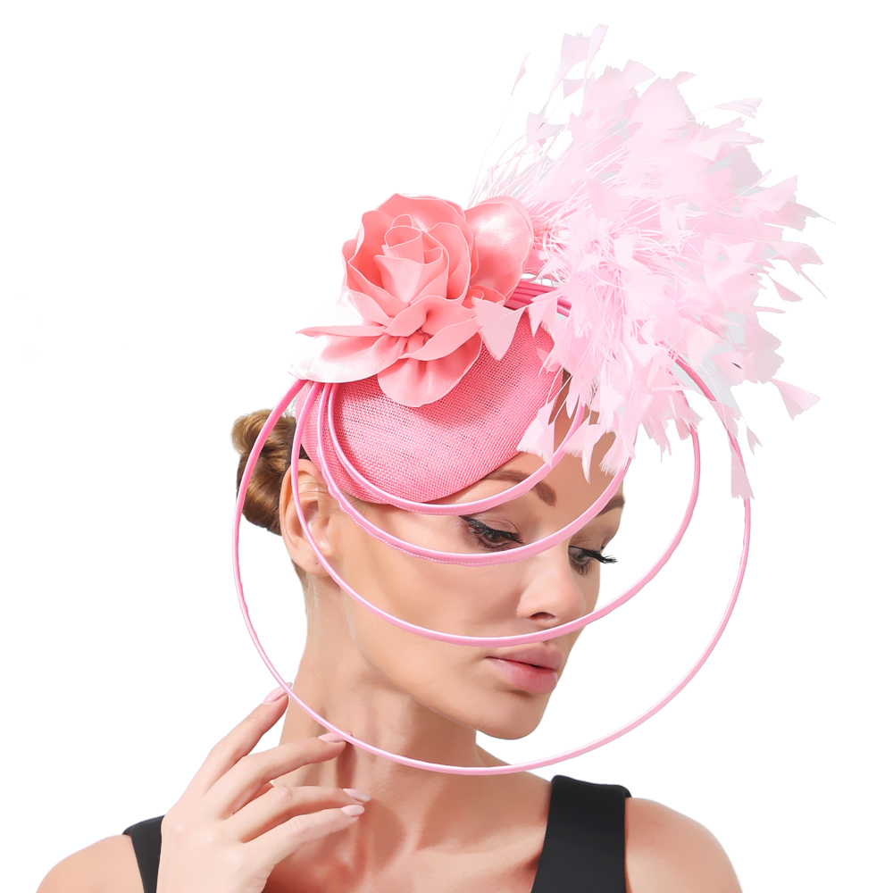 Vintage Fashion Events - Beauty Pink Ladies Event Fasinator Hats