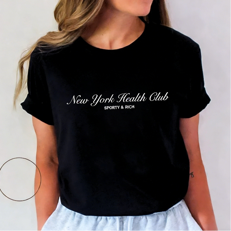 Vintage Fashion York - New York Lettere Stampa T-shirt da