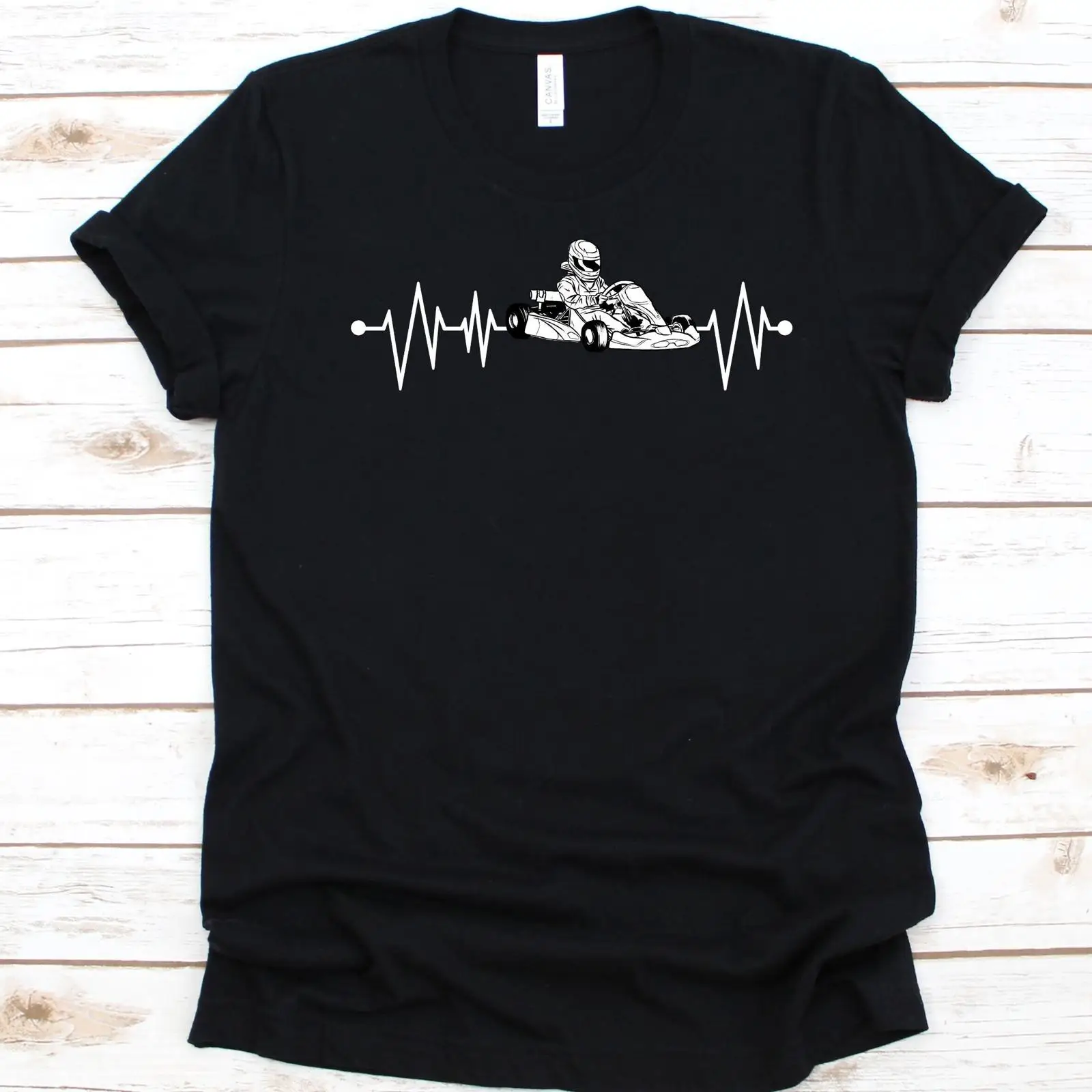 Vintage Fashion Enthusiasts - T-shirt Go Kart Racing Heartbeat per