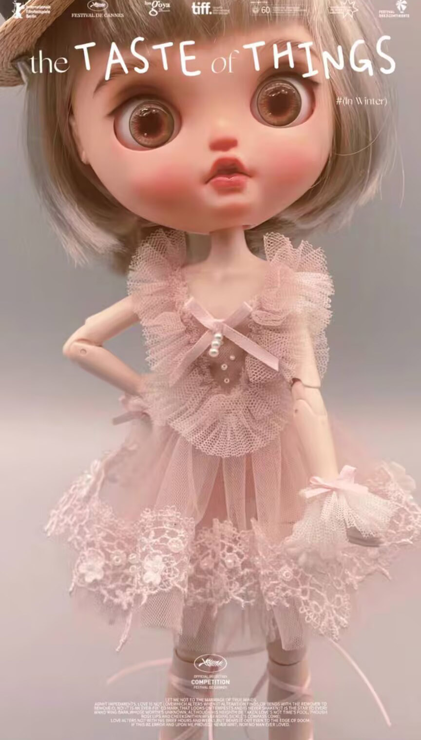 Vintage Fashion Doll - 2 pezzi eleganti abito rosa Blythe/landoudou