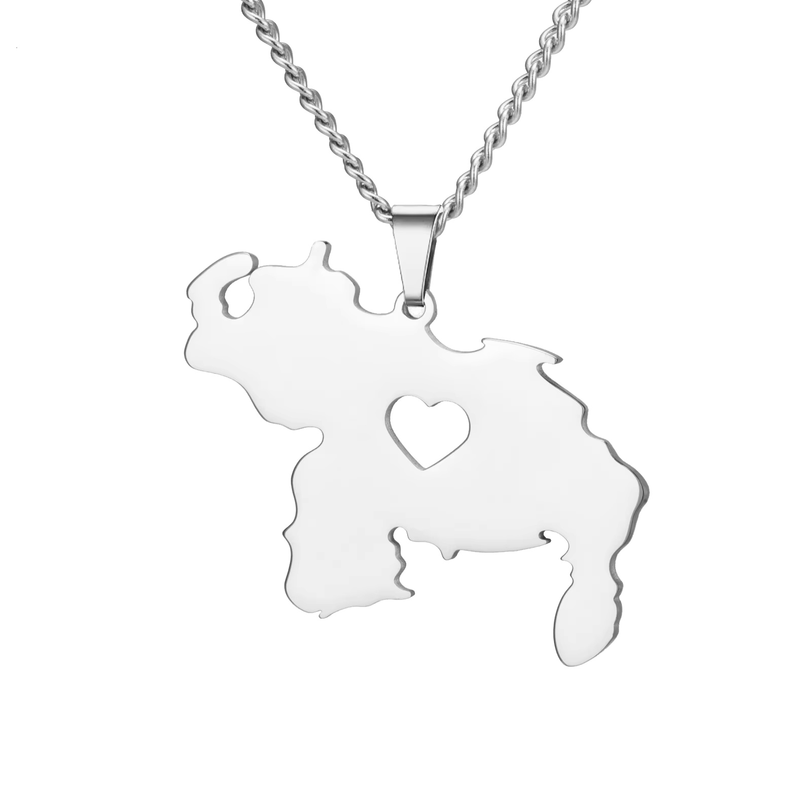 Vintage Fashion Meaning - LIKGREAT Collana con mappa Venezuela per