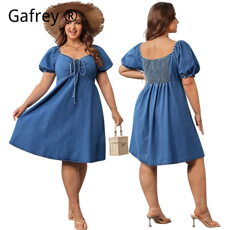 Vintage Fashion Women Dresses - Abito Estivo da Donna in Denim