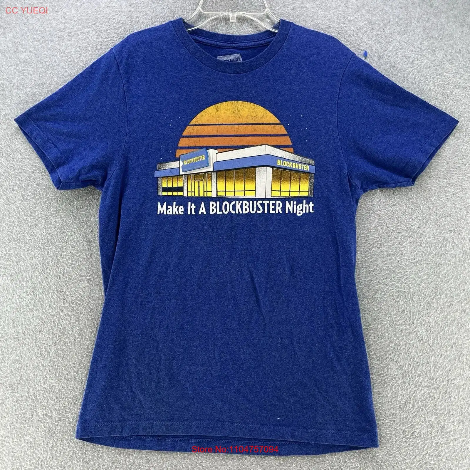 Vintage Fashion Rental - T-shirt da uomo Blockbuster, taglia S,