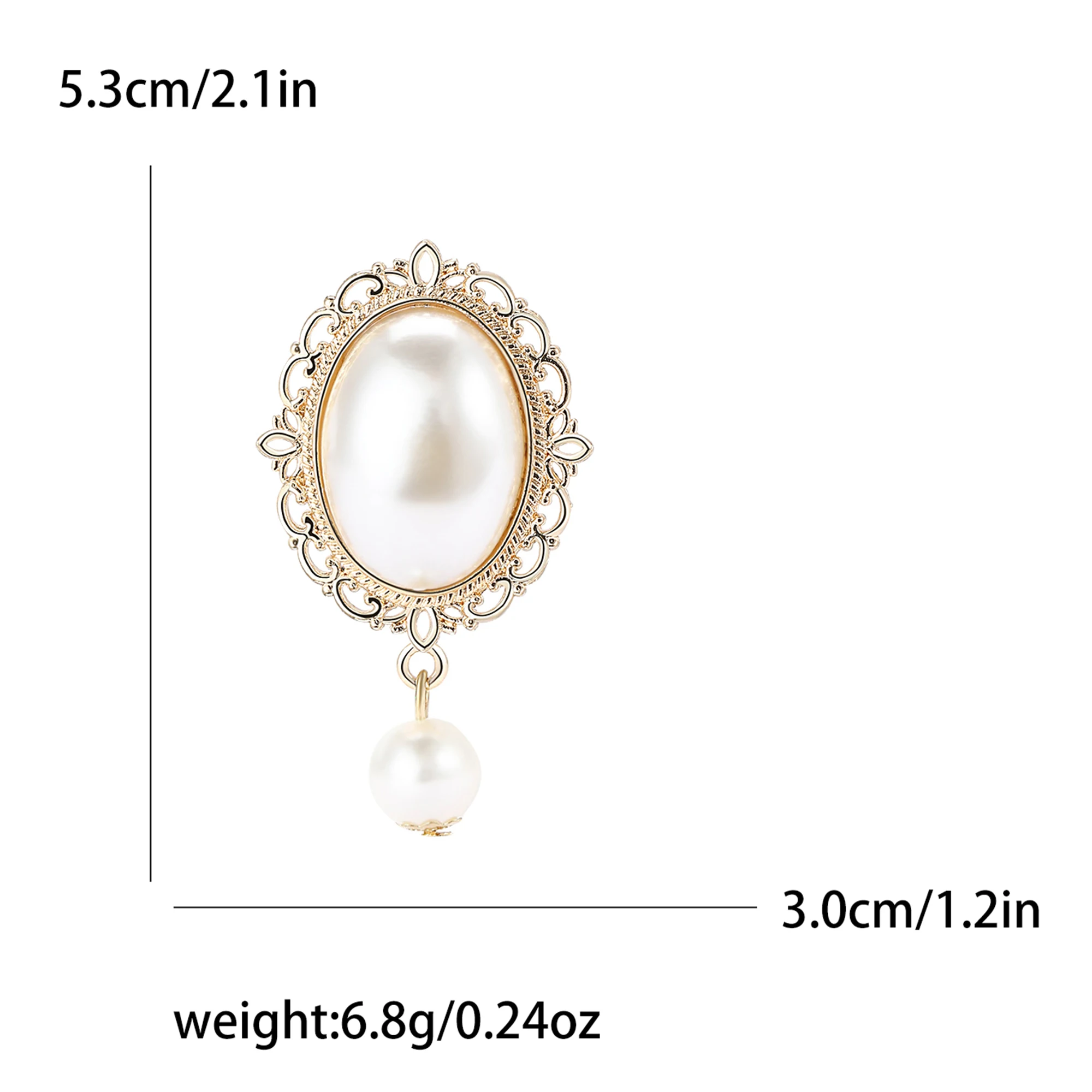 Spille barocche ovali con perl - Vintage Fashion Events recensione e prezzo