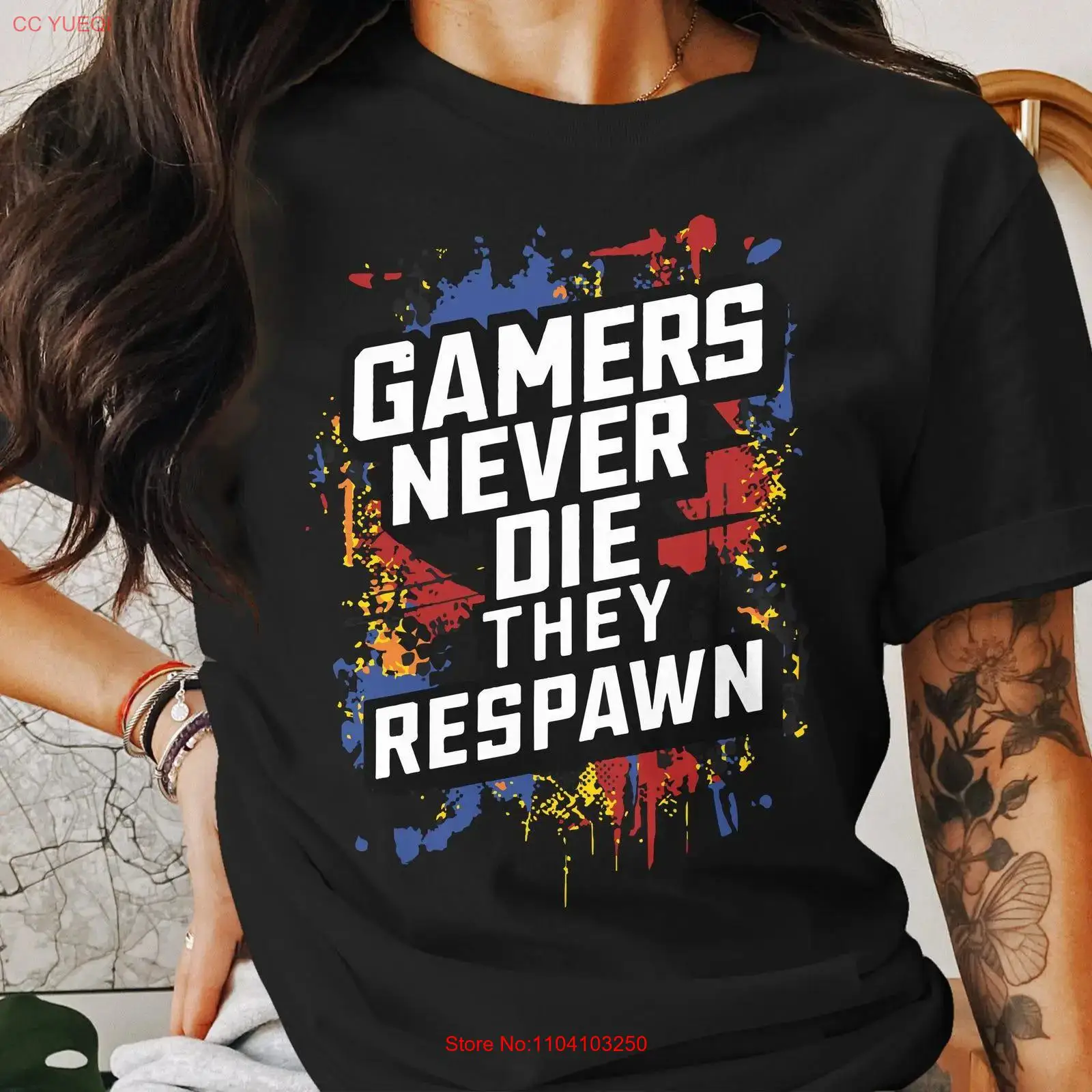 Maglietta 'Gamers Never Die Th - Vintage Fashion Videos recensione e prezzo