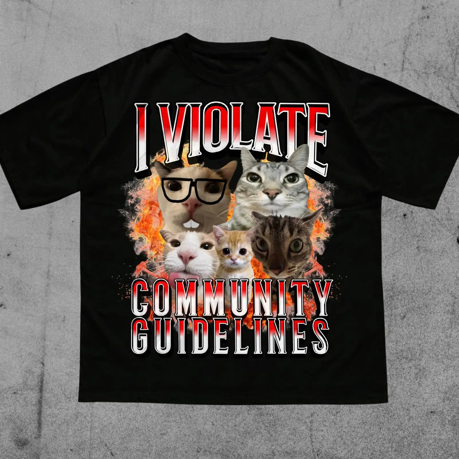 T-shirt con meme del gatto mal - Vintage Fashion Gen Z recensione e prezzo